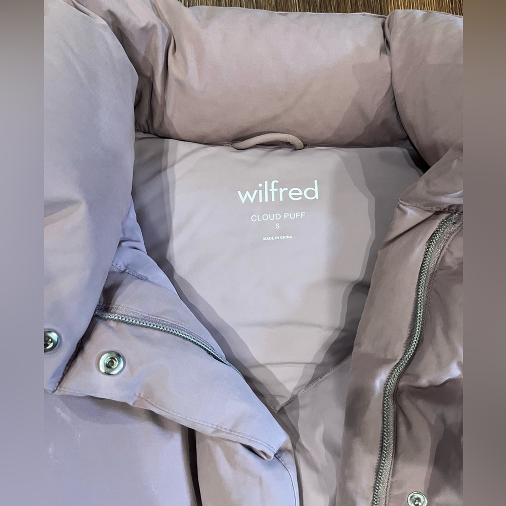 Aritzia Wilfred Cloud Puff Down Jacket Fawn Pink Size Small - Picture 4 of 8